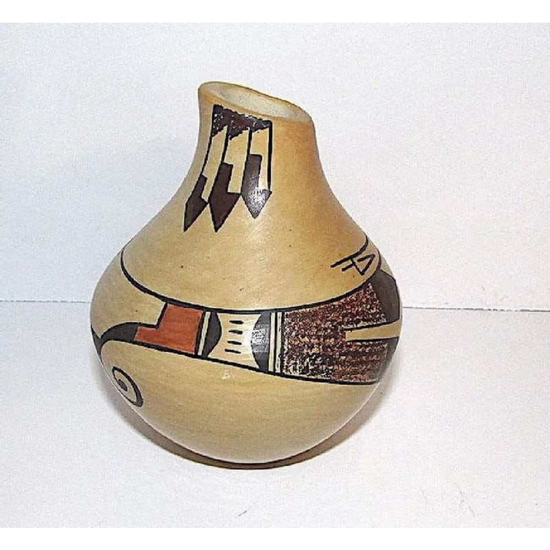 Vintage Hopi Bonnie Nampeyo Eye Dazzler Polychrome Pottery (1 of 3)