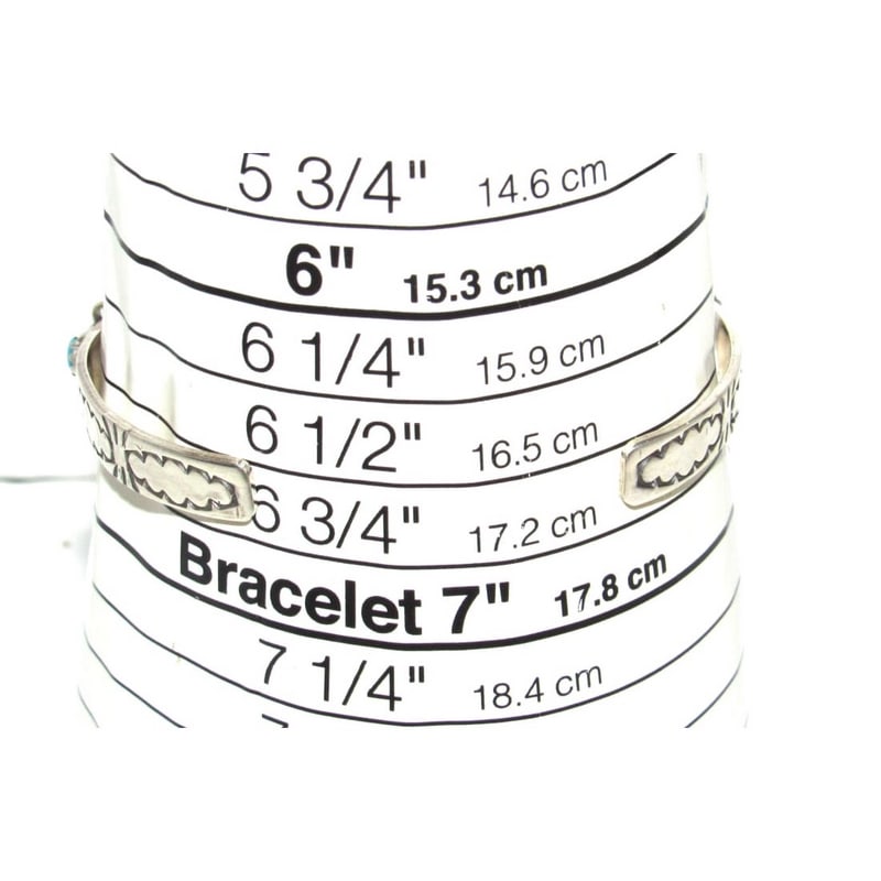 Navajo Kingman Turquoise Stacker Cuff Bracelet Sterling Silver - 3