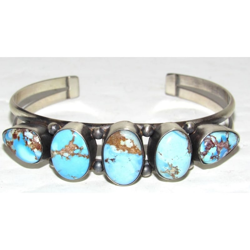 Navajo Golden Hills Turquoise Row Cuff Bracelet Sterling Silver S. Skeets: Navajo Golden Hills Turquoise Row Cuff Bracelet Sterling Silver S. Skeets. For your consideration is this phenomenal example of Native American art. This gorgeous bracelet features a beautiful hand et