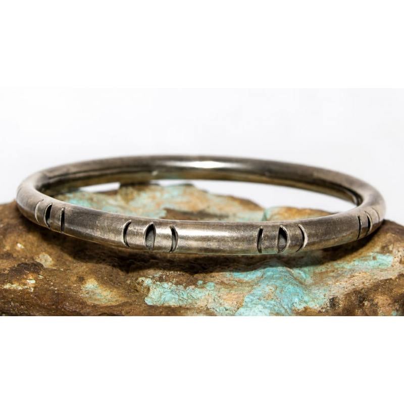 Vintage Taxco Mexico Silver Bangle Bracelet (1 of 4)
