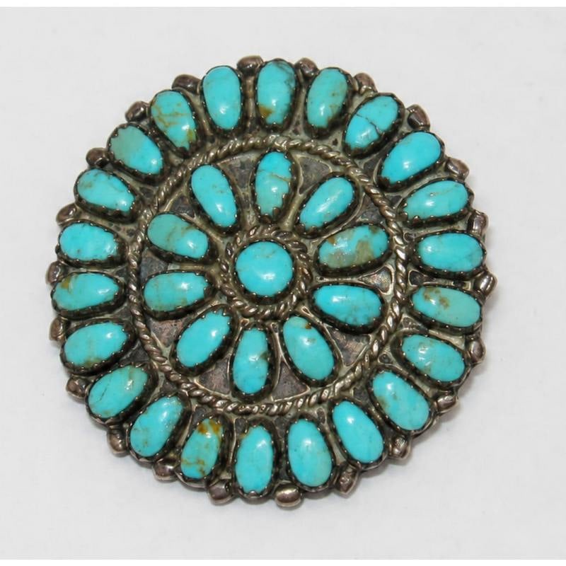 Vintage Navajo Cluster Brooch Pin Pendant Larry Moses Begay Sterling Silver: Vintage Navajo Cluster Brooch Pin Pendant Larry Moses Begay Sterling Silver. Wonderful vintage Navajo sterling silver cluster brooch/pin/pendant by the highly collectible, award winning Navajo artist 
