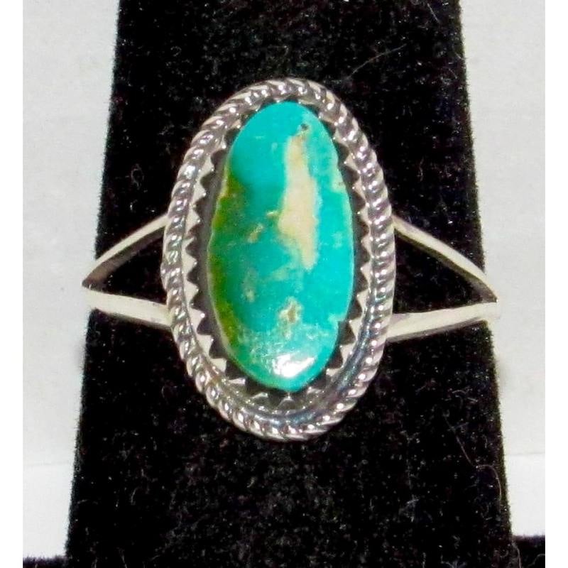 Small Navajo Royston Turquoise Ring Sz 7 Sterling Silver A. Johnson (1 of 3)