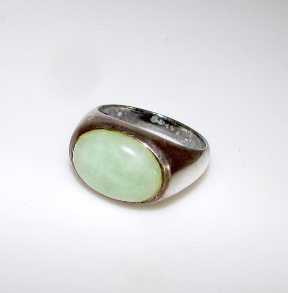 Vintage Jade Jadeite Sterling 925 Ring (1 of 1)