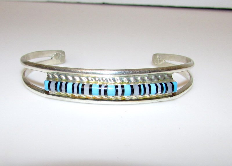 Vintage Zuni Inlay Adjustable Bracelet (1 of 2)