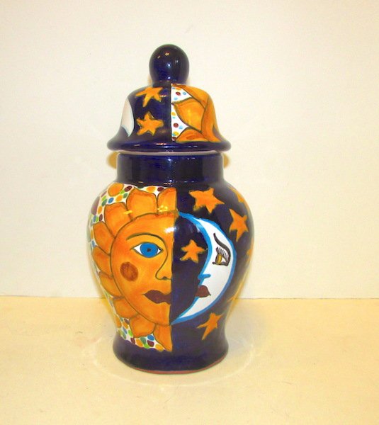Mexican Talavera Sun Moon Pottery (1 of 1)