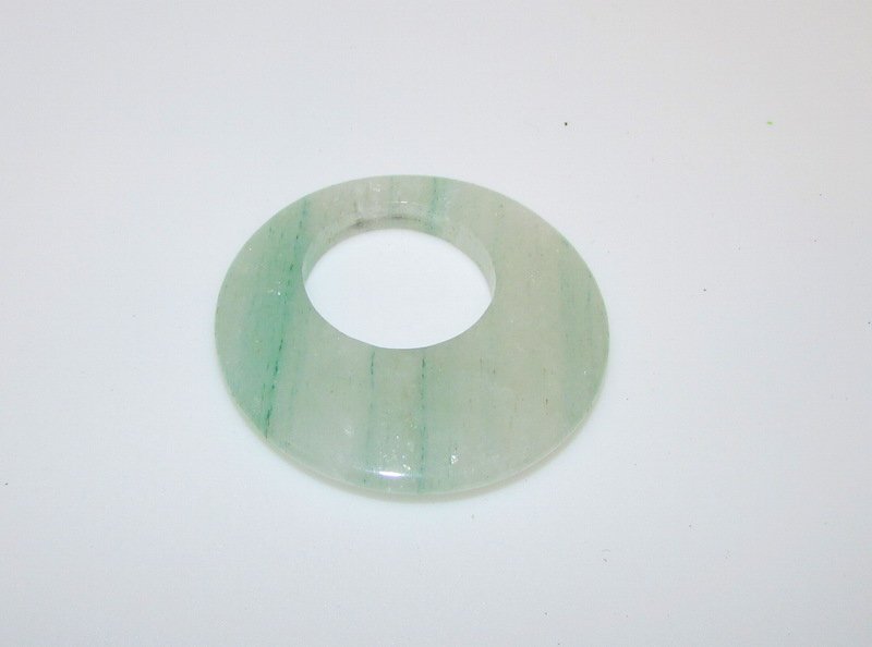 Chinese Jade Green Carved Donut Disc Pendant (1 of 1)