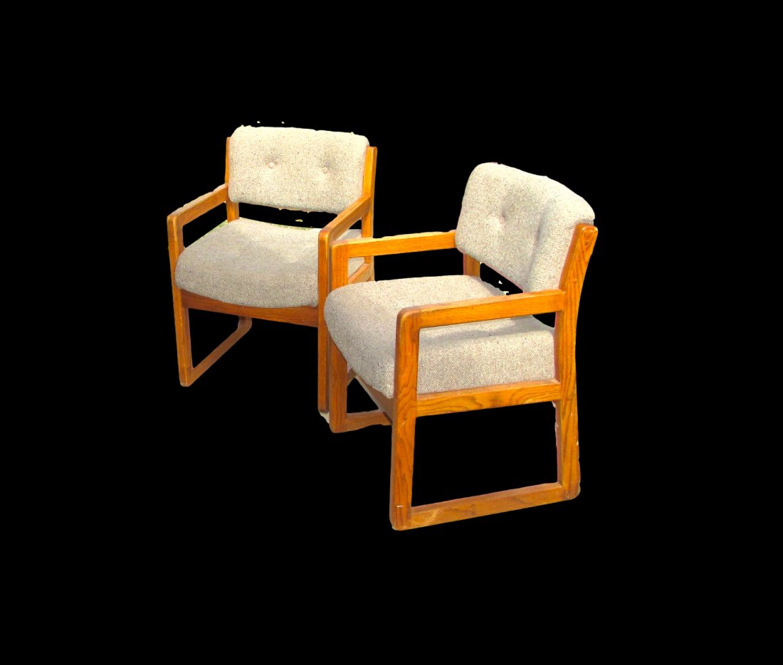 Mid Centruy Modern Chairs: For your consideration is a pair of these wonderful Mid Century Modern Chromcraft grey chairs in nice vintage condition. The chairs measure 33" high by 21 1/2" wide. The pieces sill feature the origin