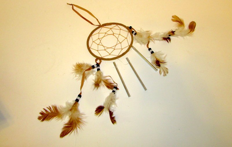 Native American Dream Catcher with Chime and Feathers (1 of 1)