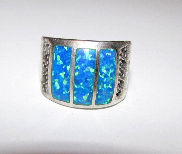 Sterling Fire Opal Ring Size 6 (1 of 1)