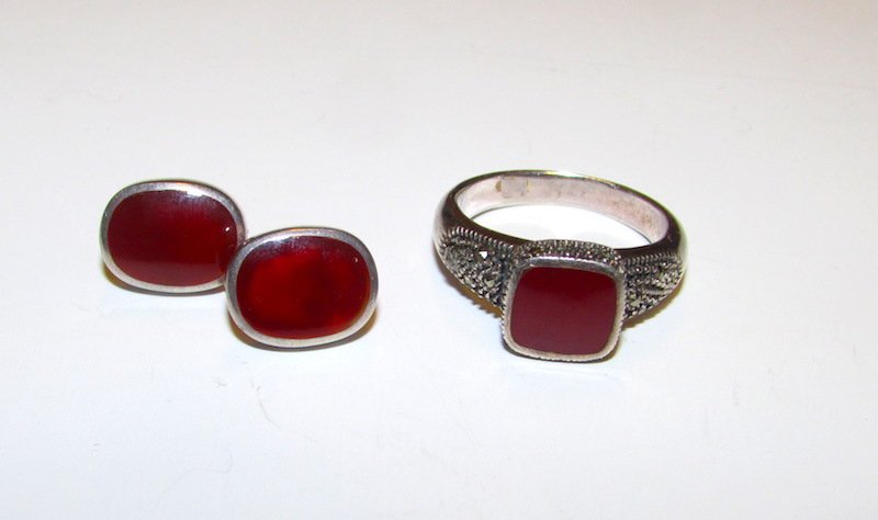 Taxco Sterling Carnelian Set (1 of 1)