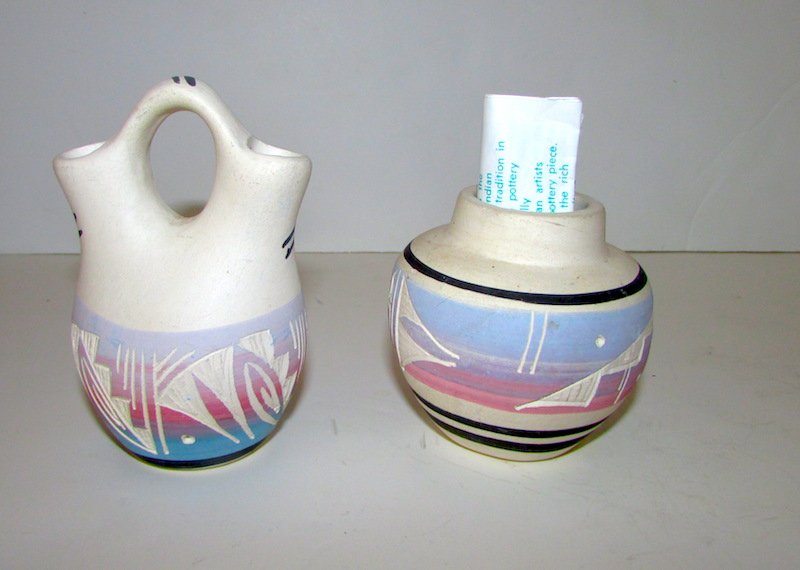 Vintage Native American  Navajo Mini Pottery Lot. (1 of 2)