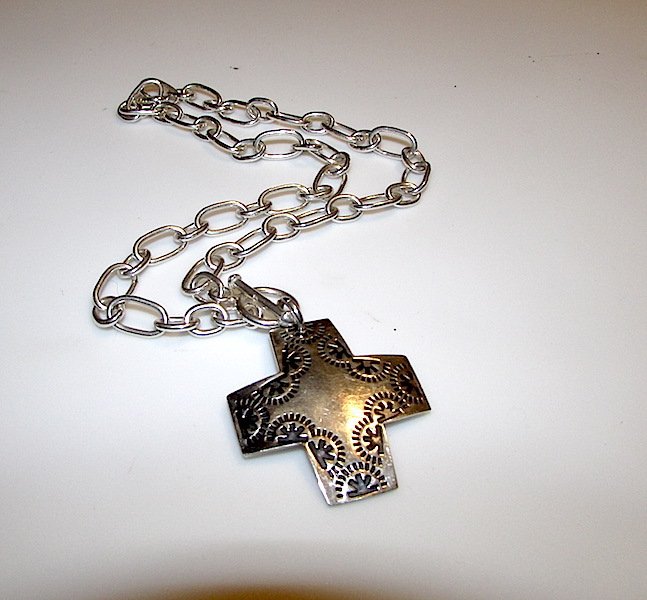 Vintage Sterling 925 Cross Necklace (1 of 1)