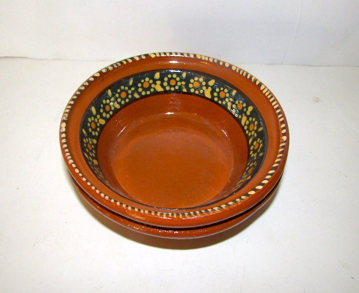 Vintage Mexican Tlaquepaque Pottery Bowls (1 of 2)