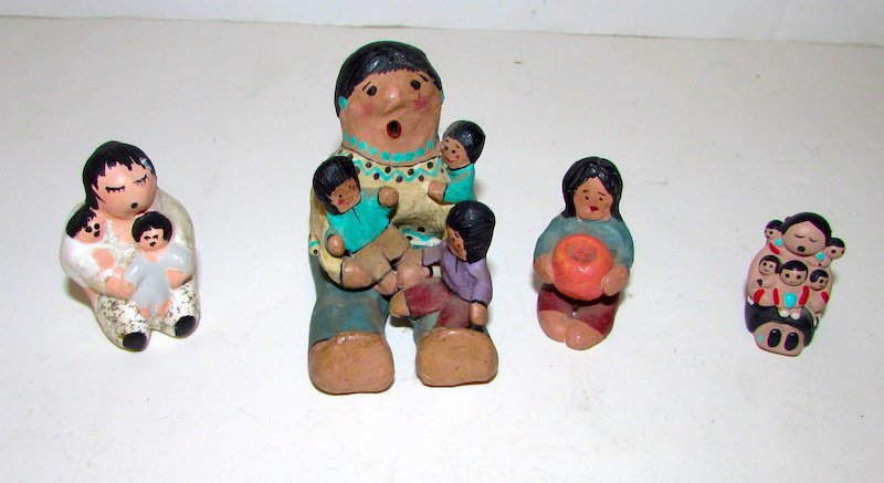Pueblo Native American Small Story Teller Figurines Lot (1 of 1)