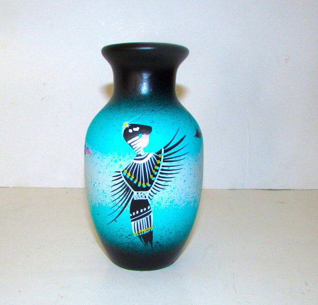 Navajo Native American Black Kachina Dancer Pottery (1 of 3)