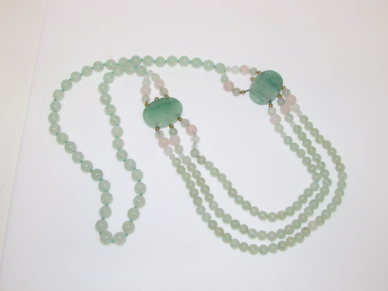 Vintage Green Jade Jadeite Necklace (1 of 1)