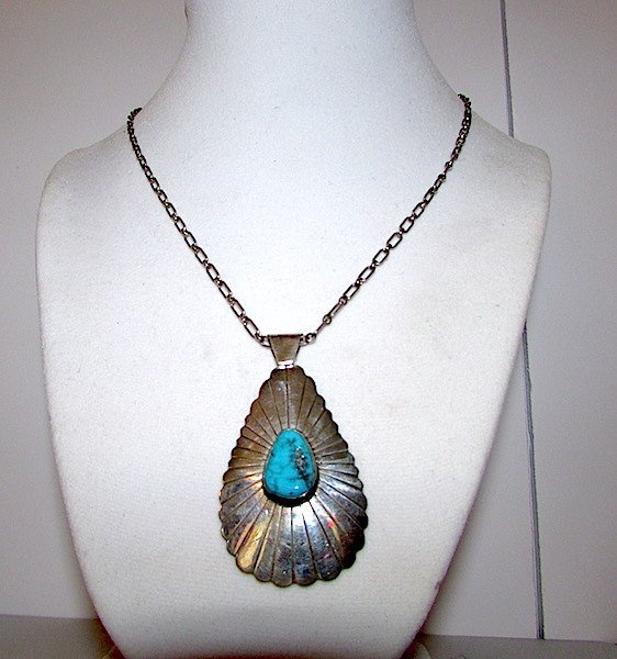 Vintage Native American Navajo Sterling Necklace (1 of 3)