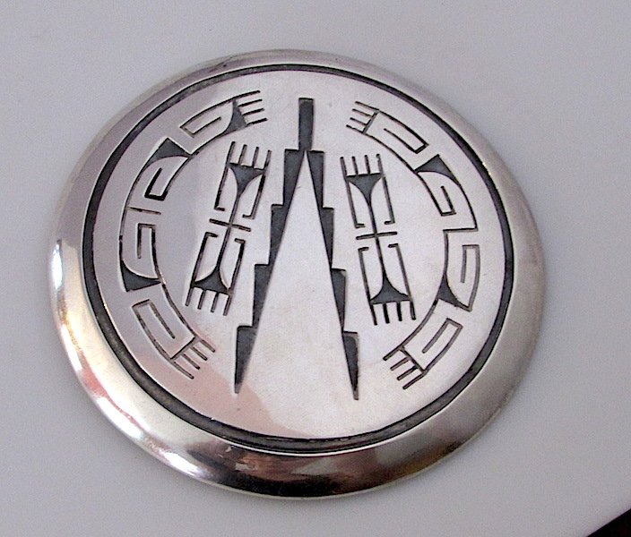 Navajo Sterling Large Brooch Belt Buckle (1 of 2)