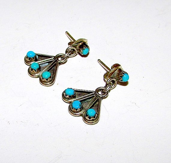 Native American Zuni Sterling Silver Sleeping Beauty (1 of 3)