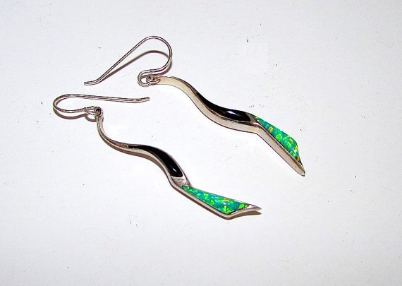 Vintage Southwestern Sterling Silver 925 Fire Opal Onyx (1 of 3)