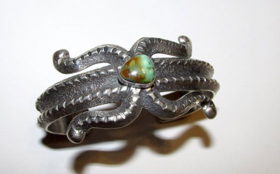 Native American Navajo Heavy Sand Cast Tufa Cast (1 of 3)