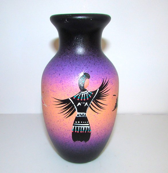 Navajo Native American Black Kachina Dancer Pottery (1 of 3)