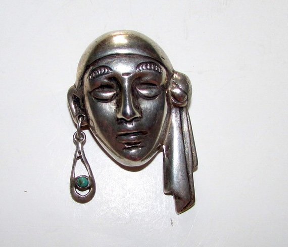 Mexican TAXCO Sterling 925 Turquoise Pre Eagle Pirate (1 of 3)