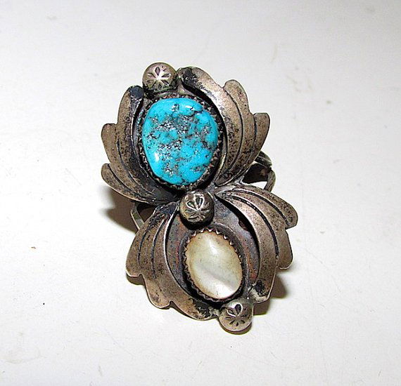 Native American Navajo Old Pawn Sterling Silver Kingman (1 of 2)