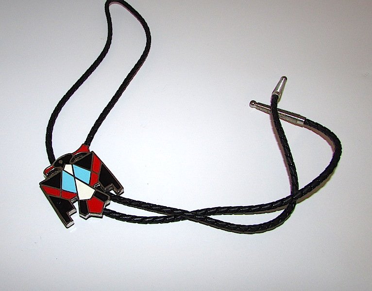 Navajo Silver Thunderbird Bolo Tie (1 of 1)