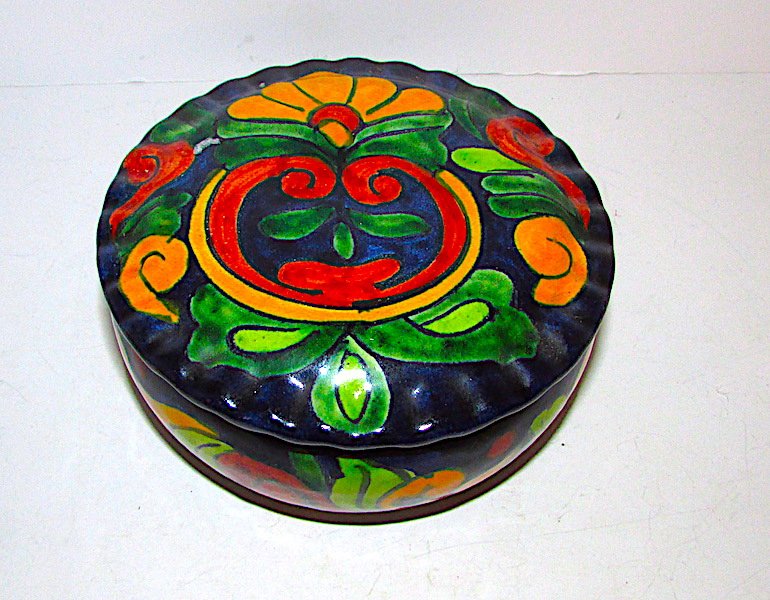 Vintage Mexican Talavera Pottery Bowl with Lid (1 of 4)