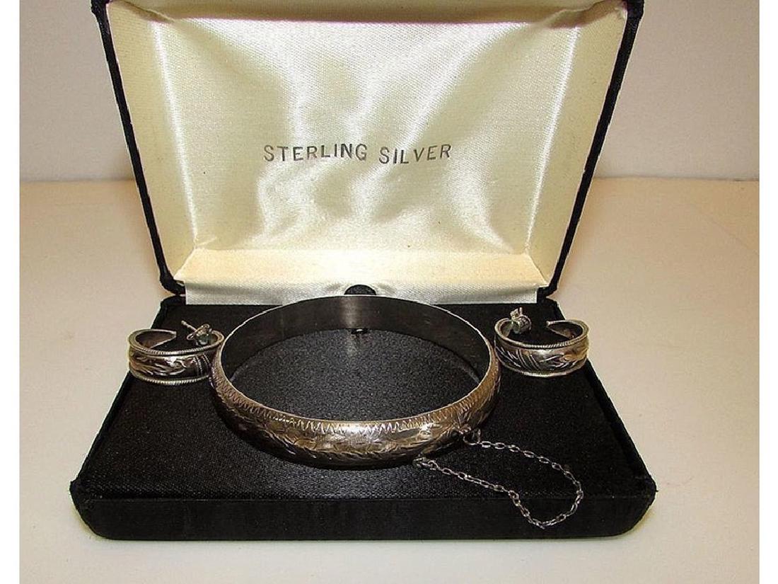 Vintage Sterling Silver 925 Bangle Bracelet and (1 of 1)