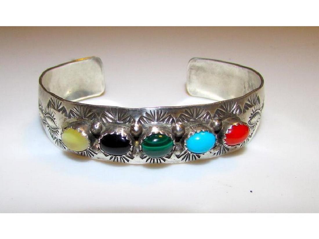 Native American Navajo J BAHE Sterling Silver Turquoise (1 of 4)