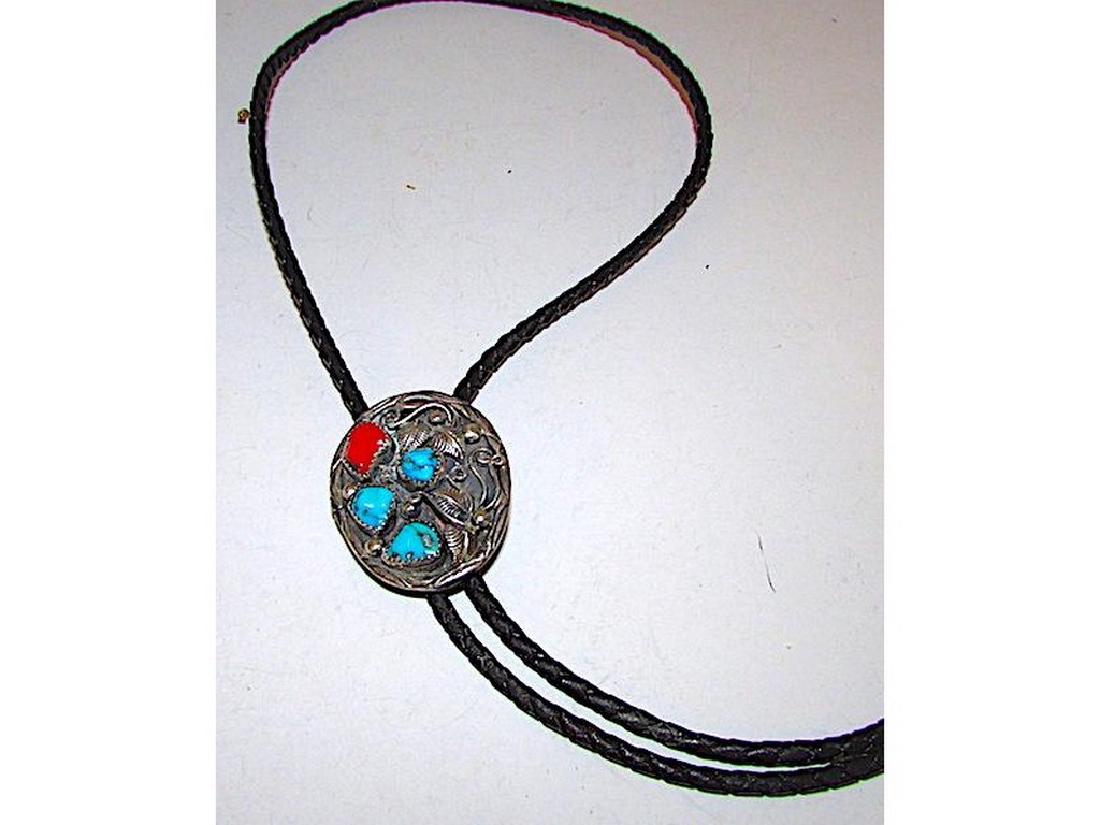 Navajo Jimmy Patterson Bolo Tie Sterling Silver (1 of 2)