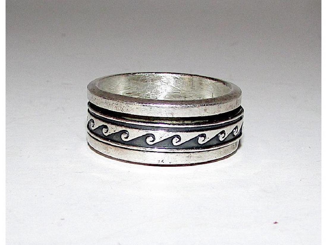 Native American Navajo Sterling Silver 925 Band Ring (1 of 2)