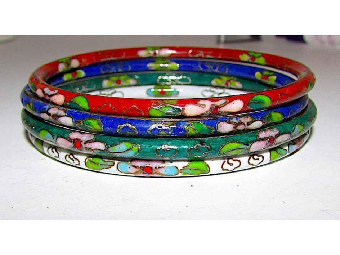 Cloisonn_ Oriental Chinese Bangle Bracelets Set of 4 (1 of 1)