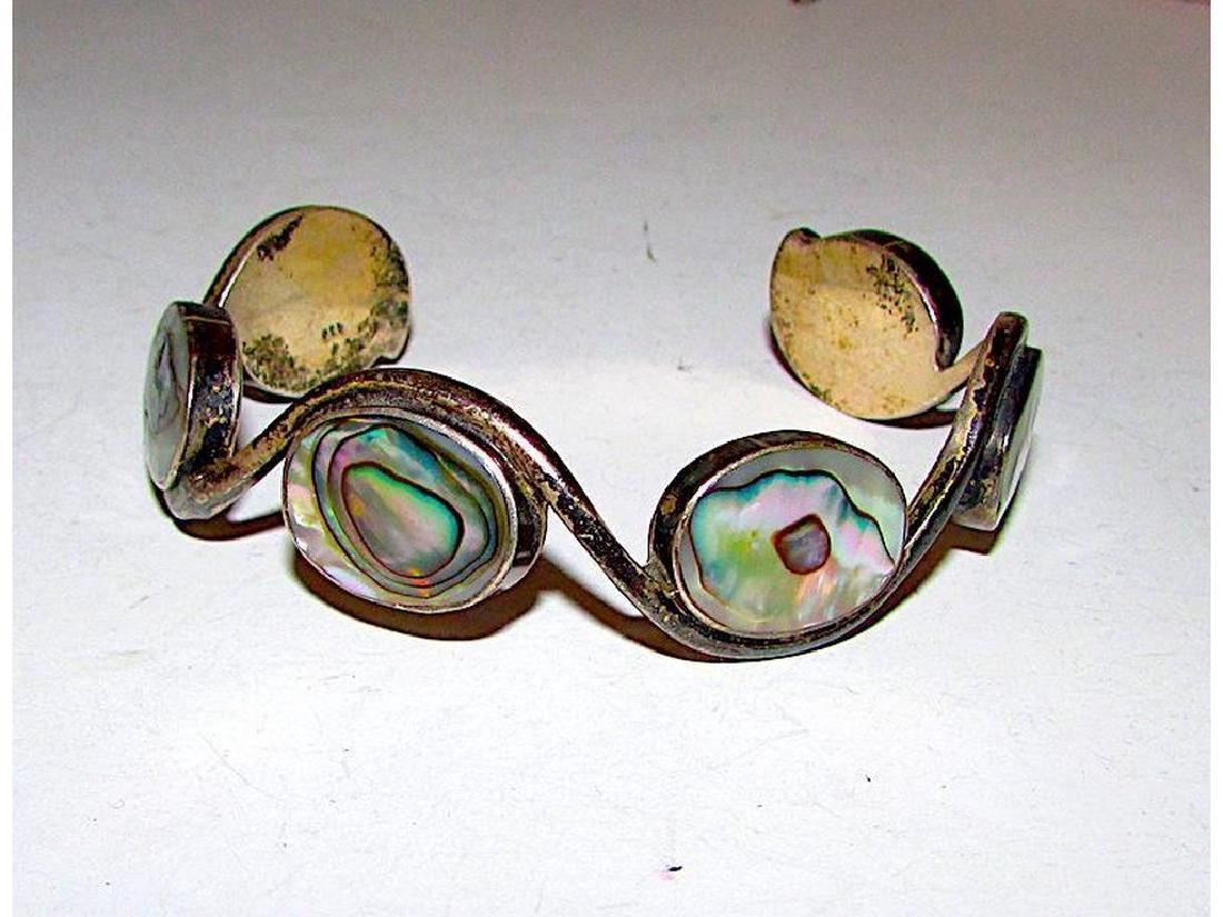 Taxco Mexican Sterling Silver Pre Eagle Abalone Shell (1 of 2)