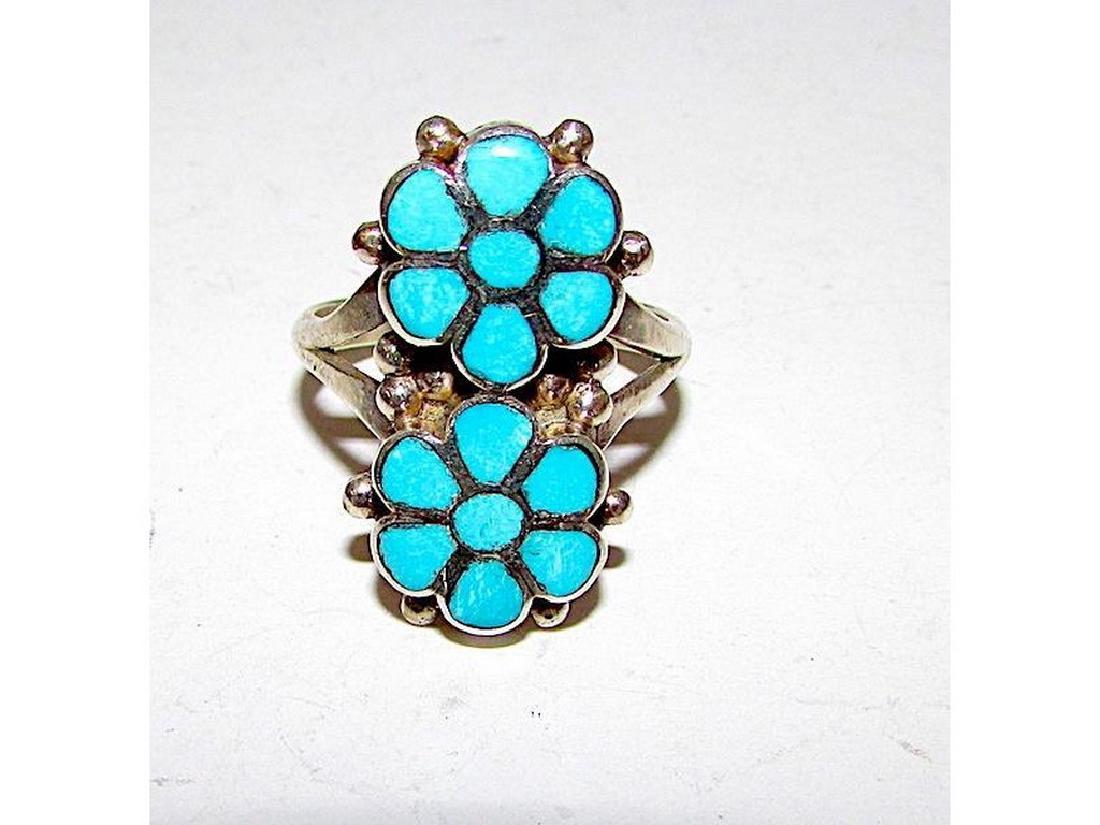 Vintage Old Pawn Native American Zuni Sterling Silver (1 of 2)