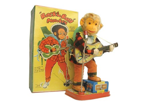 Alps B/O Rock' n Roll Monkey in O/B: Alps B/O Rock' n Roll Monkey in O/B Size: 12" tall Condition: Excellent and working.
