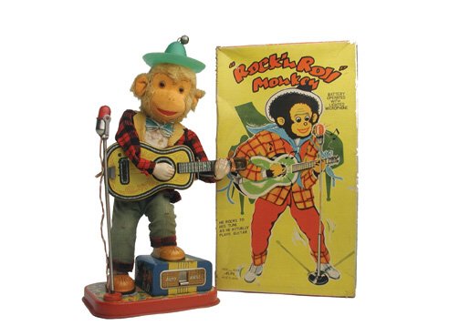 Alps B/O Rock 'n Roll Monkey in O/B: Alps B/O Rock 'n Roll Monkey in O/B Size: 12" tall Condition: Excellent and working.