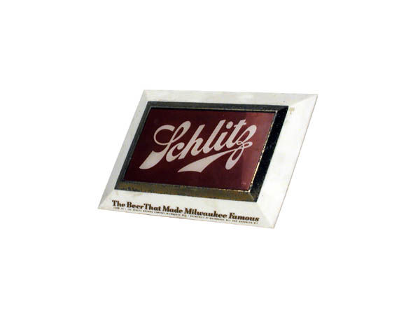 Schlitz Beer Light.: 1960's plastic beer sign. Size: 9" tall. Cond.: Good overall.