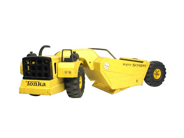 Tonka Mighty Scraper in O/B.: 1970's P.S. and plastic. Size: 27" long. Cond: Very good.