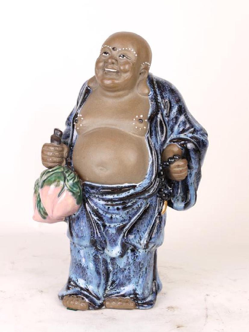 CHINESE POTTERY HAPPY BUDDHA (1 of 1)