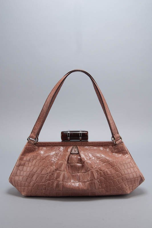 Miu Miu Crocodile Embossed Tortoise Bag: Designer: Miu Miu Style: Satchel, Shoulder Bag, Everyday Bag