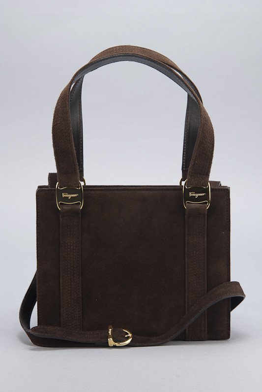 Salvatore Ferragamo Brown Suede Shoulder Bag: Product Description Designer: Salvatore Ferragamo Style: Shoulder Bag, Everyday Bag Color