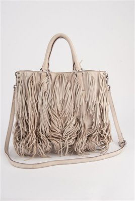 Prada Cervo Fringe Leather Tote Bag : Lot 1007  