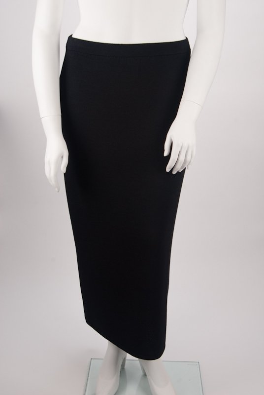 St John Basics Black Long Santana Knit Skirt (12) (1 of 1)