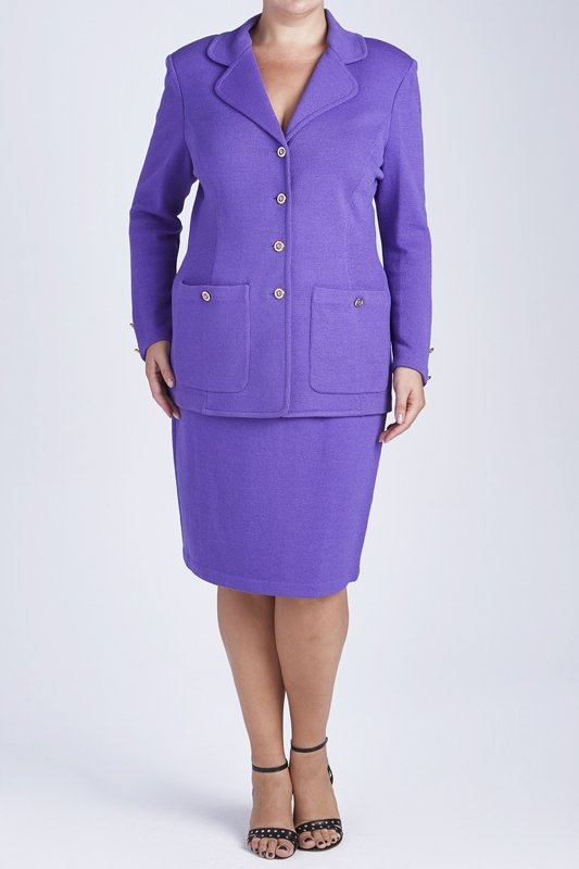 St John Knits Purple Santana Jacket 
