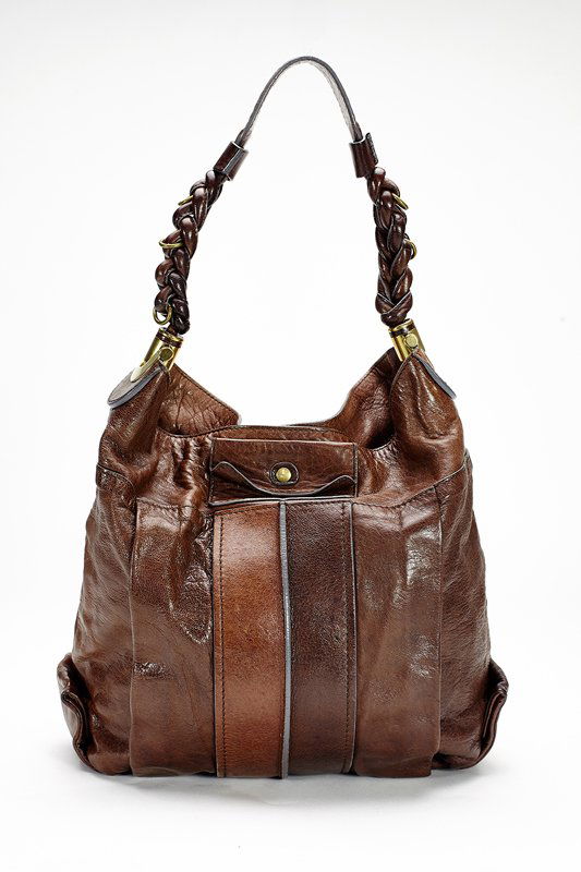Chloe Brown Lambskin Leather "Heloise" Hobo Bag (1 of 5)