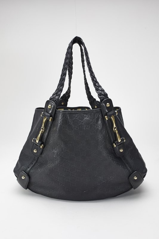 Gucci "Pelham" Black Medium Leather Shoulder Bag (1 of 5)