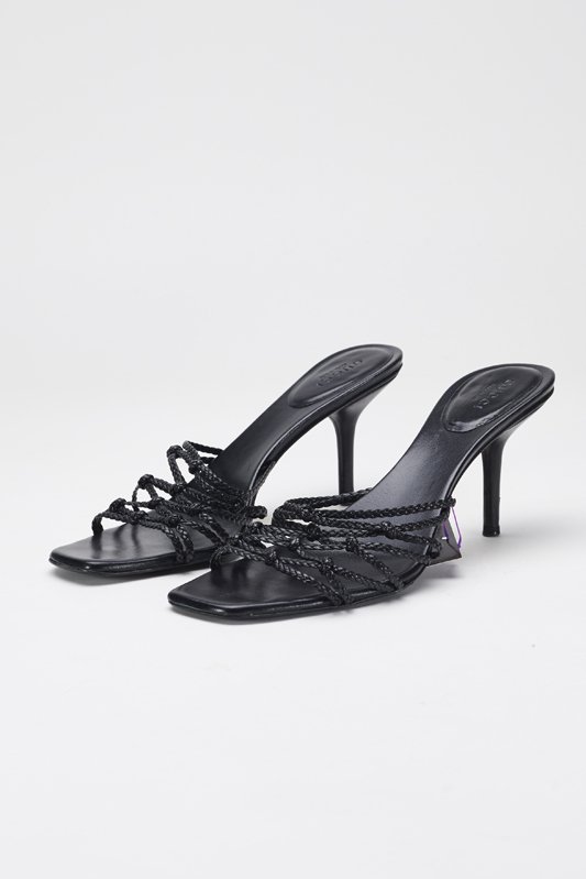 Gucci Black Braided Strappy Slides (8) (1 of 4)